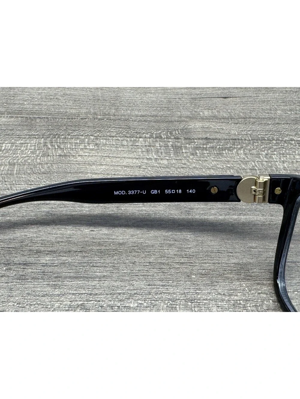 Versace Designer Eyeglasses 3377-U GB1 Black Square Full Rim Frames 55[]18-140